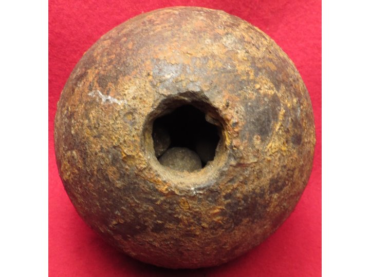 Confederate Six Pounder Spherical Case-Shot Artillery Shell